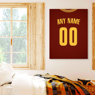 Cleveland Jersey Custom Canvas Print Wall Art for Boy Girl Men Women Basketball Personalized Canvas Art